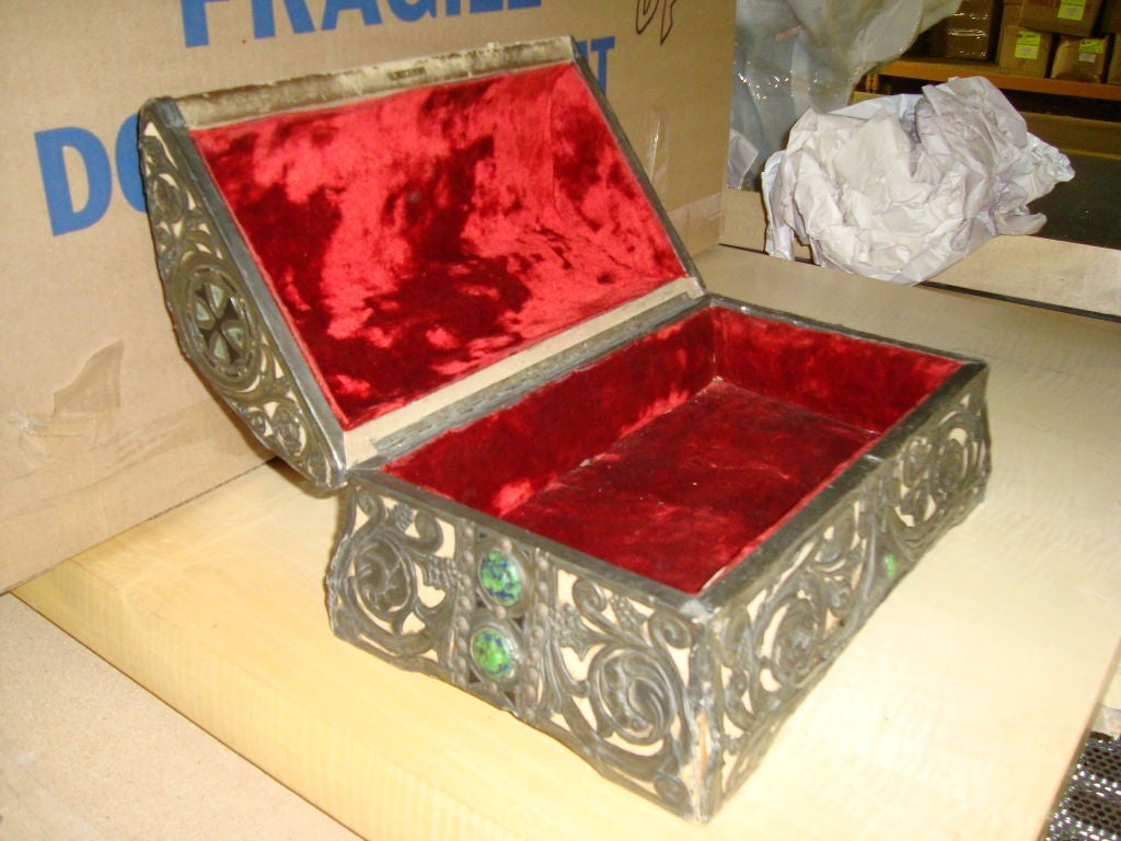 Metal Arts & Crafts Coffer /Jewelry Box For Sale