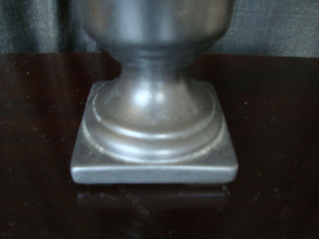Ceramic Campagna Vase in Gray with a Turquiose Glaze For Sale 2