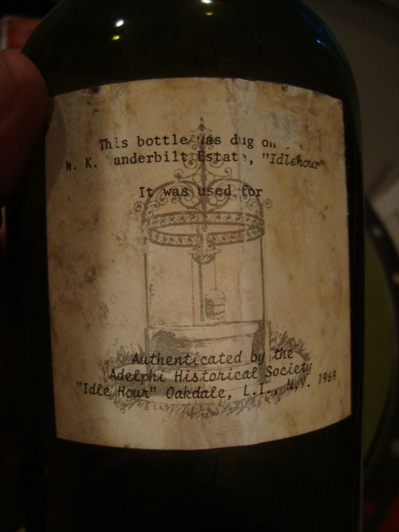 A Pair of Vintage Bottles from the Vanderbilt's estate, Idlehour
