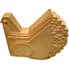 A Ceramic Chicken in a Modernist Art Deco Abstracted Form