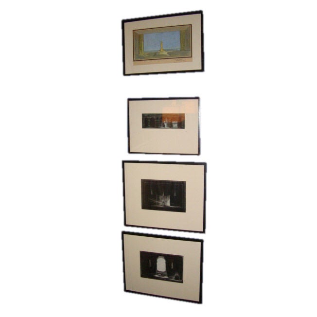 Set of Four Rare Drawings by Robert Edmond Jones