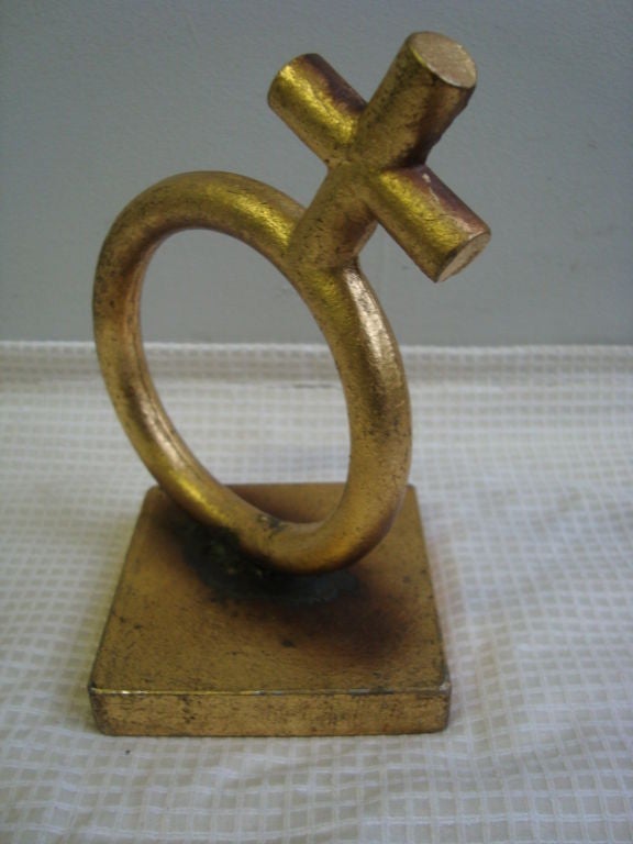 A Sculpture / Bookend in the form of a Female Symbol by C.Jere