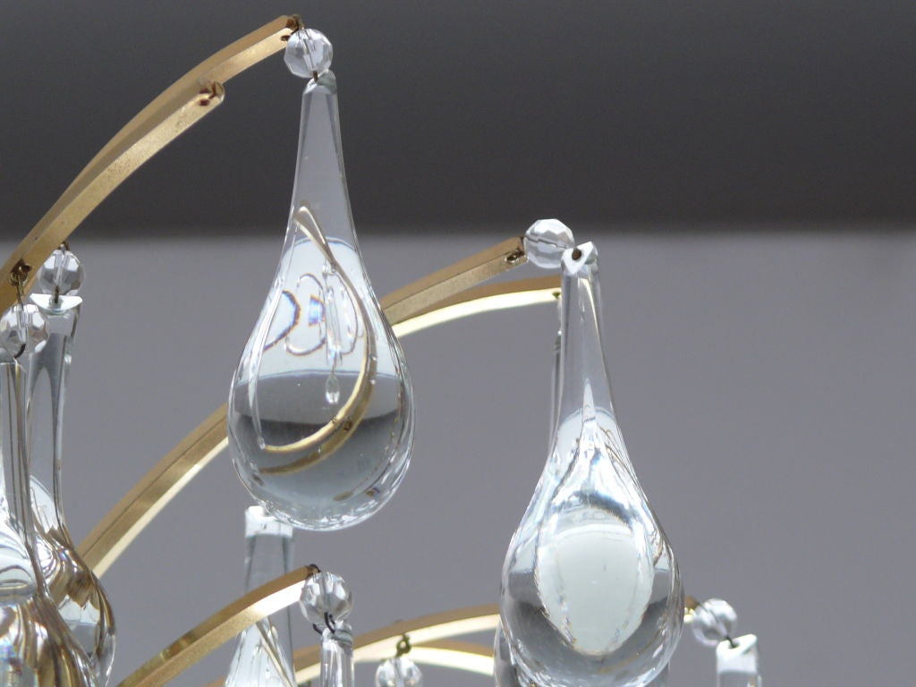 Italian Sciolari Tear Drop Chandelier