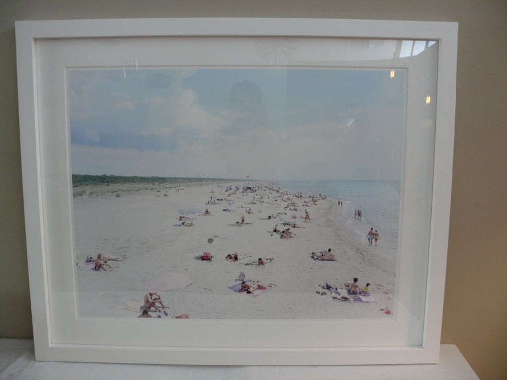 Massimo Vitali limited edition of 120. Offset lithograph on consort royal paper (heavy weight) Stamped and numbered on the back. This image is of a colorful beach display and name 