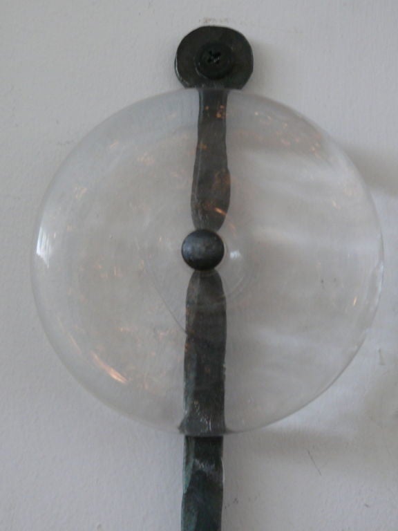 Glass Erik Hoglund Candle Sconces