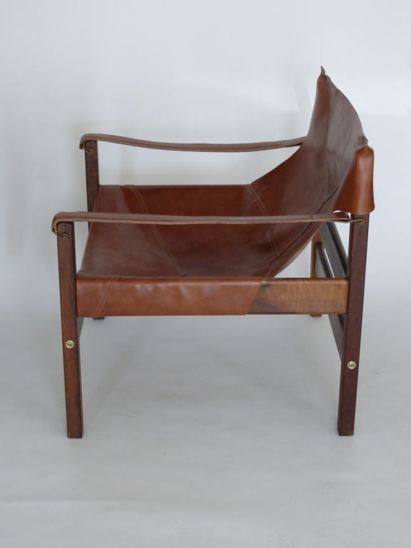 Brazilian Rosewood and Leather Chairs 1