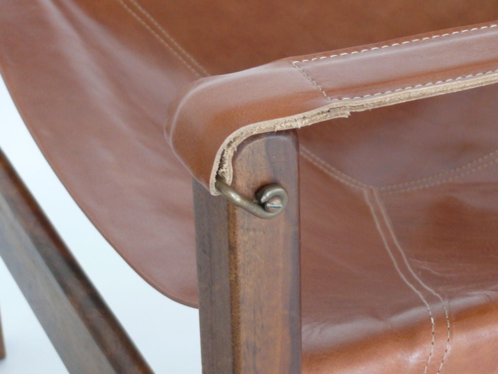 Brazilian Rosewood and Leather Chairs 4