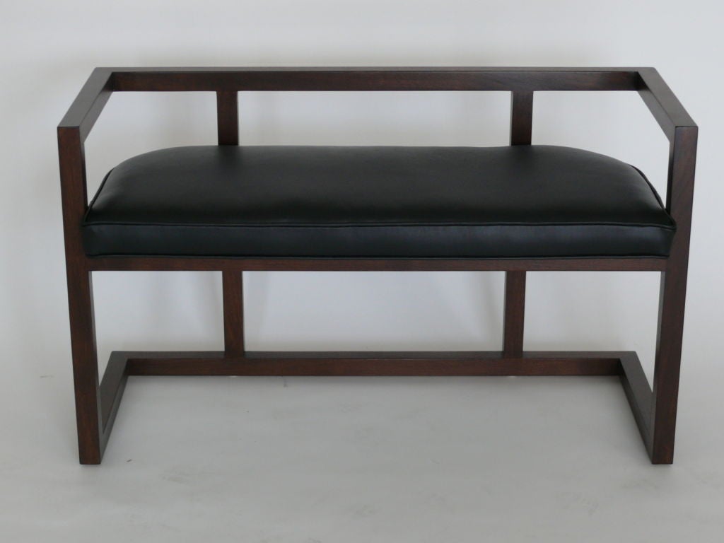 Floating Walnut Bench