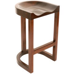 Atelier Walnut Saddle Stool