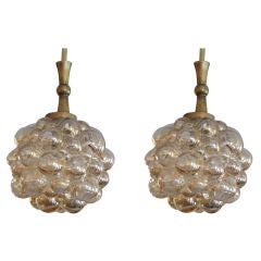 Pair of Murano Bubble Pendants