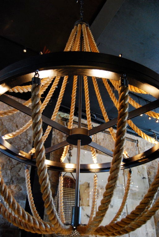 Americano Lampadario a corda in vendita