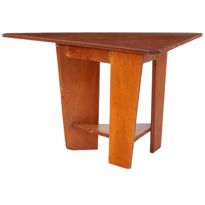 "Triangle Table" by Frank Lloyd Wright