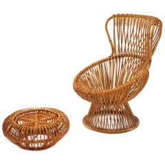 "Margherita" Chair and Ottoman by Franco Albini