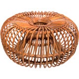 Reed Stool/Ottoman in the Style of Franco Albini
