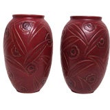 Used Fine & Rare Large Pair of Weller "Paragon" Vases