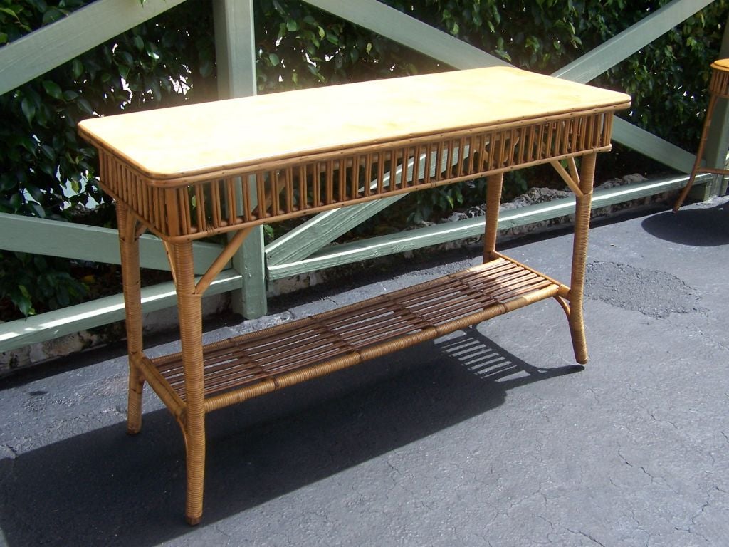 Split Reed Console/Sofa Table