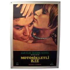 Retro Movie Poster, "Girl on a Motorcycle"