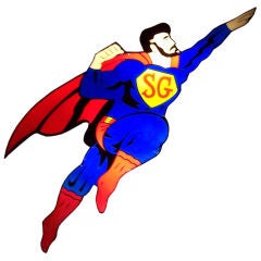 Vintage Large SG Lit Sign