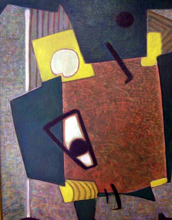 Modernist painting by Mario de Ferrante (1898-1992).  