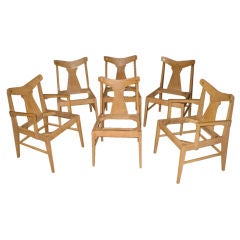 Vintage Mid Century Modern Set of Six Dining Chairs