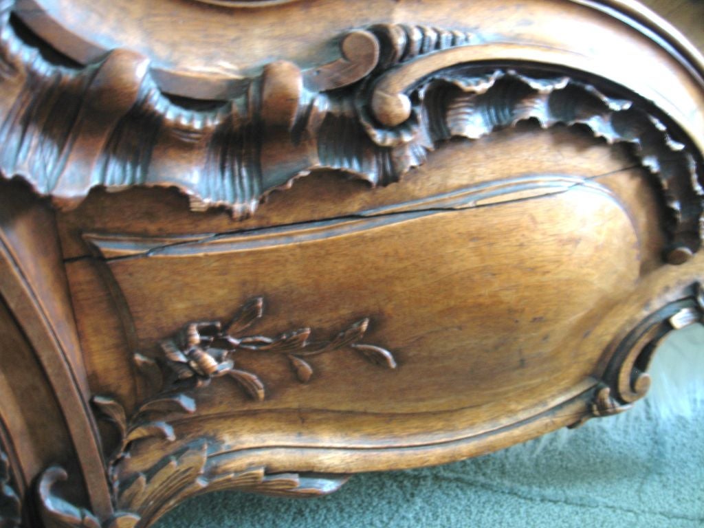 Louis XV Style 19th Century Walnut Bed 6