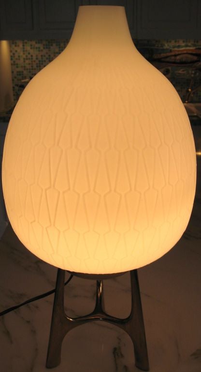 Brass Laurel Lamp Company Teardrop Form Table Lamp