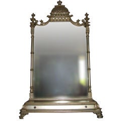 Chinoiserie Silver Leafed Dressing Mirror