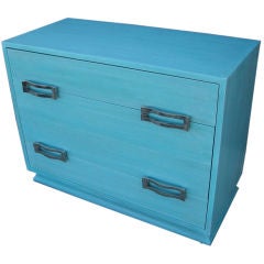 Morgan Furniture Cerused Turquoise Chest of Drawers