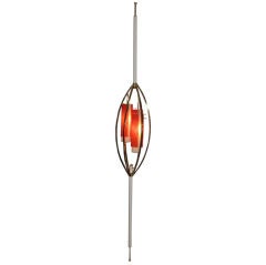 Retro Higgins Glass Pole Lamp