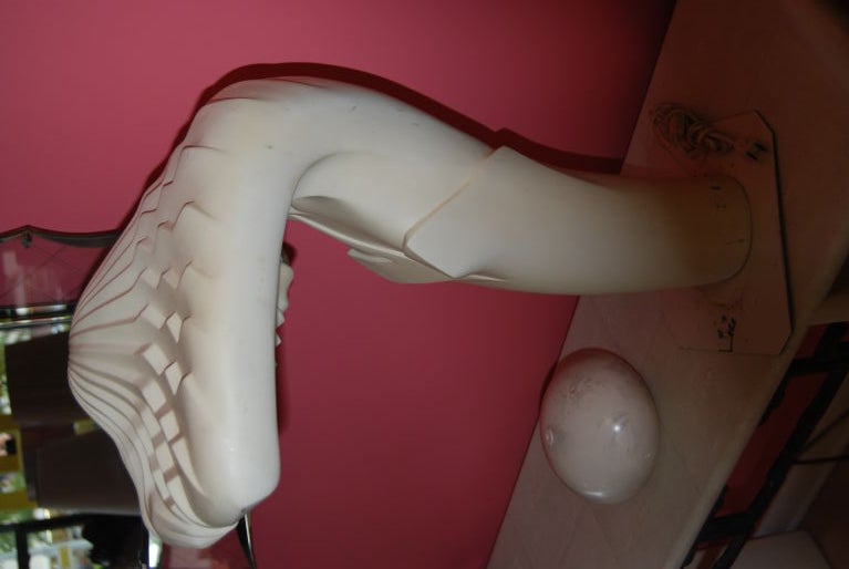 Fiberglass ART DECO STYLE SCULPTURAL  TABLE LAMP BY LINDSEY BALKWEILL