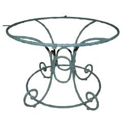 WHIMSICAL TREE BARK FINISHED STEEL TABLE