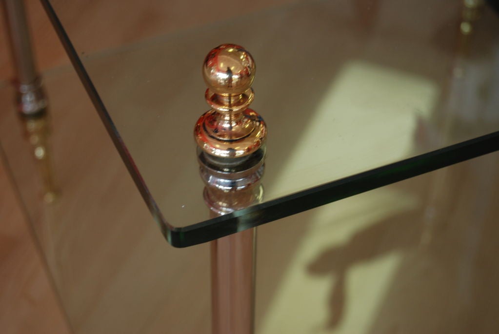 THE BEST!! TWO TIERED GLASS SIDE TABLES