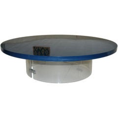 "1970" MILO BAUGHMAN ROUND  COFFEE TABLE