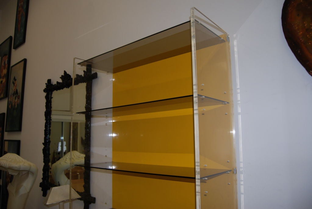 Late 20th Century MILO BAUGHMAN 1970'S LUCITE ETAGERE / SHELVING UNIT