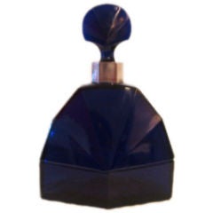 Vintage Stunning French Art Deco Cobalt Perfume Bottle