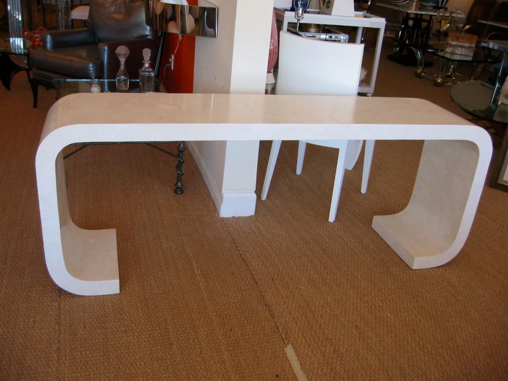 Gorgeous Maitland Smith Inlaid Stone Console