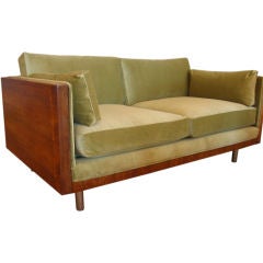 Rosewood Case Two Seat Sofa by Milo Baughman