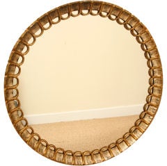 Beautiful Italian Gilded Hand-Carved Wood Mirror