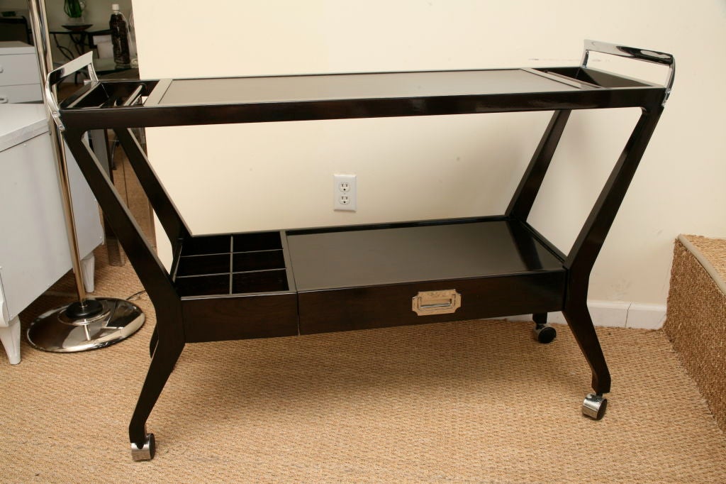 Ebonized Baker Bar Cart