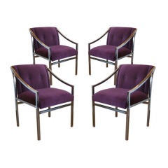 Group of Four Mastercraft Chrome Chairs