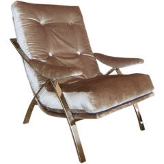 Chic & Comfortable Milo Baughman X Frame Chair