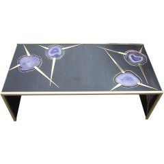 Agate and Steel Waterfall Coffee Table