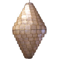 A Honeycomb Capiz Hanging Shade