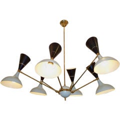 A Very Large Six Arm Modernist Chandelier by Arredoluce