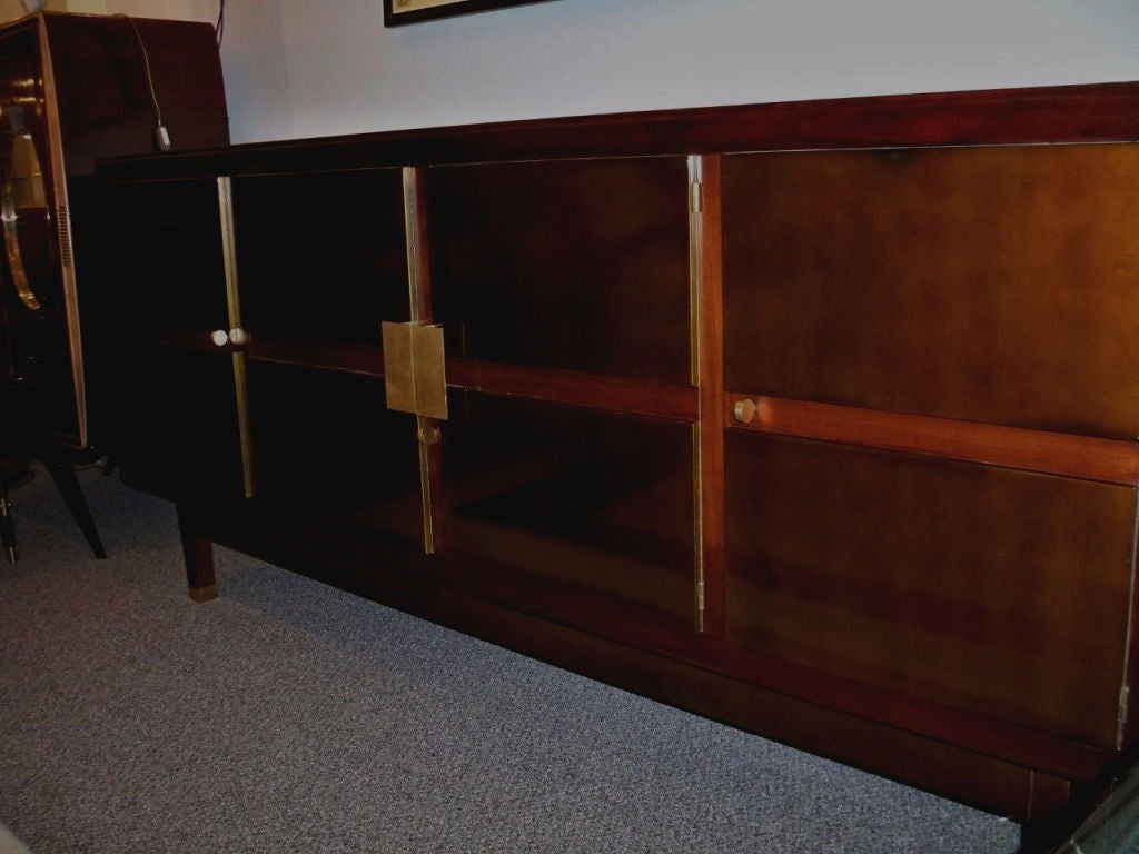 A Modernist Sideboard in Mahogany, Lacquer and Bronze by Raphael