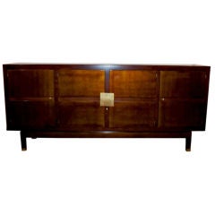 A Modernist Sideboard in Mahogany, Lacquer and Bronze by Raphael