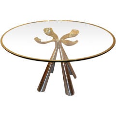 A Round Center / Dining Table by Vittorio Introini for Saporiti