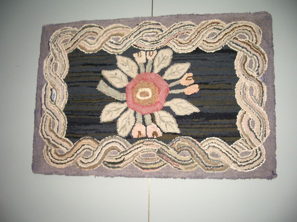 20th Century American Hooked Rug For Sale
