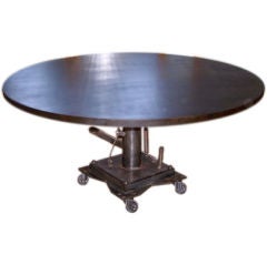 1940's Industrial Pump Base Dining Table