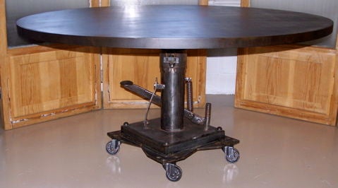 1940's Industrial Pump Base Dining Table